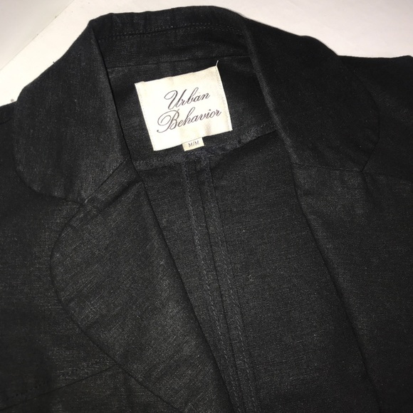 Urban Behaviour Classic Black Buttoned Blazer Vest - Picture 11 of 11